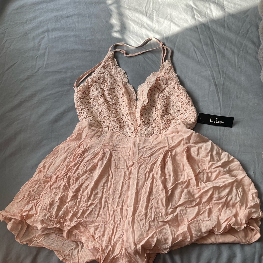 Lulu's Pink Chemise Satin Elegance nwt - Picture 4 of 5